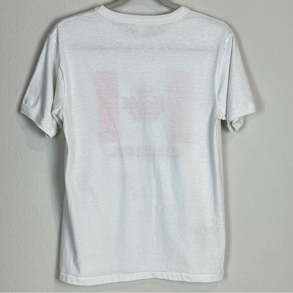 Vintage Canada Flag Single Stitch Ringer Tee Youth L - Picture 3 of 7